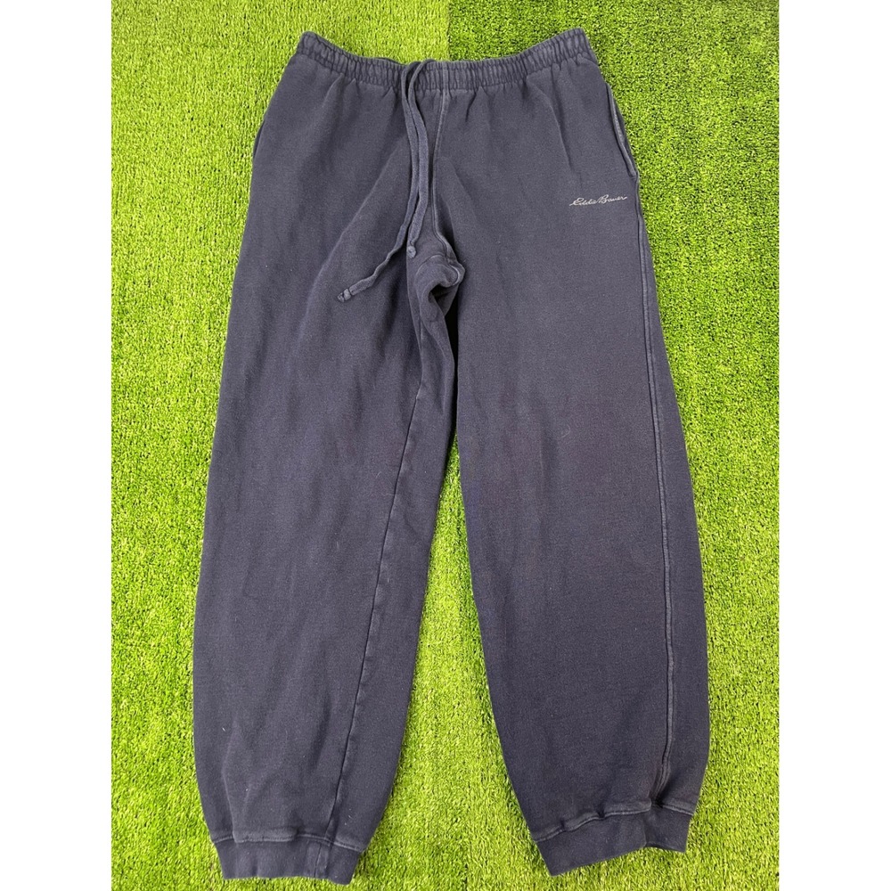 Eddie Bauer EBTEK Mens Navy Blue Sweatpants Joggers Medium Made in Canada Heavy